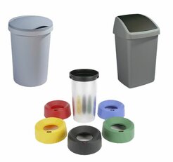 Afvalbakken binnen en buiten