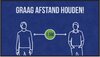 Deurmat: Graag afstand houden 1.5 meter 85x115 cm