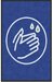 Deurmat: Handen wassen 60x85 cm