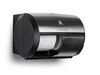 BulkySoft Evsolution 2-Roll Coreless Toiletpapier Dispenser Zwart/RVS Horizontaal