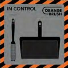 Orange Brush Schaduwborden standa..