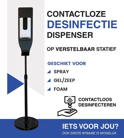Touch free dispenser op verstelba..