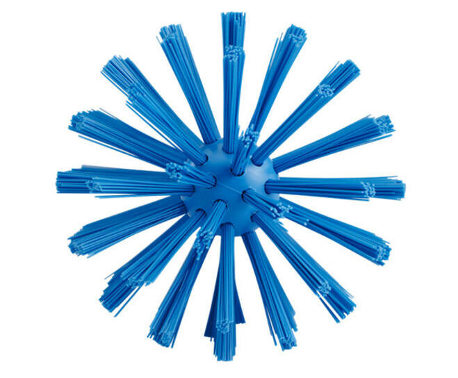 Vikan Medium Harde Pijpborstel Met Handvat (uit een stuk), Ø90, 460mm Blauw