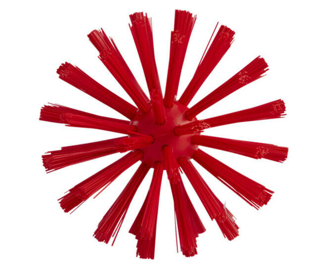 Vikan Medium Harde Pijpborstel Met Handvat (uit een stuk), Ø90, 460mm Rood