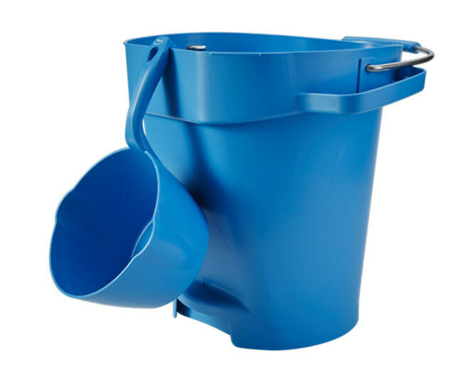 Vikan Hygiëne Schepbak Rond Met Schenktuit 2L Blauw