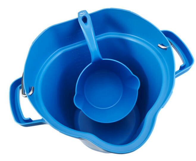 Vikan Hygiëne Schepbak Rond Met Schenktuit 2L Blauw