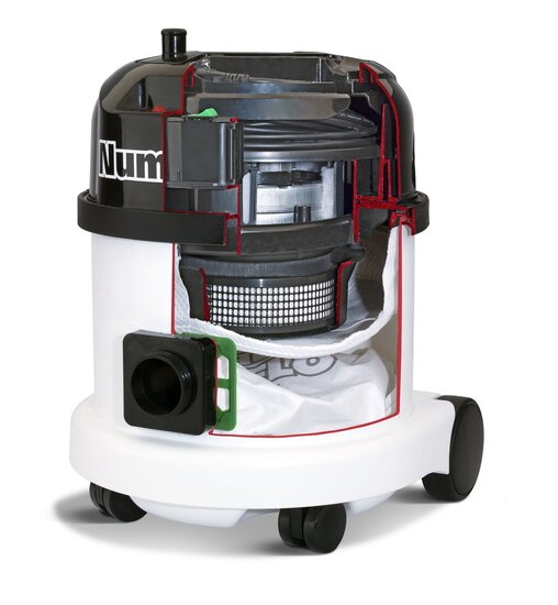 Numatic HEPA stofzuiger PPH320-12 wit met kit AS0