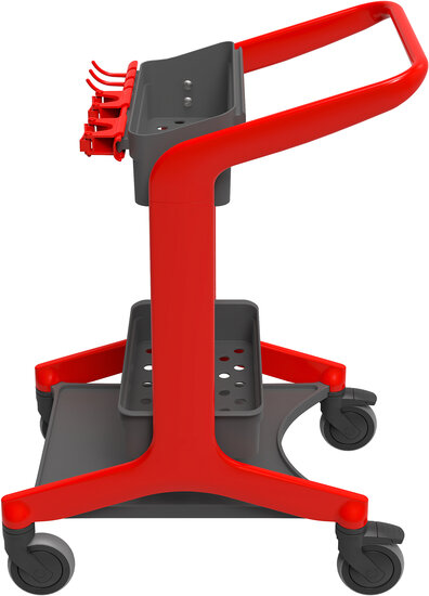 Vikan HyGo 78CM Rood &ndash; Mobiel Reinigingsstation (Werkwagen)