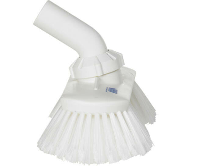 Vikan Hoekverstelbare Zachte  Borstel Met Watertoevoer Wit