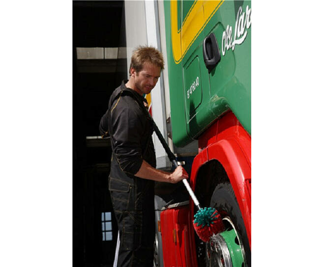 Vikan Transport Waterdoorlatende Velgborstel 240mm Rood/Groen