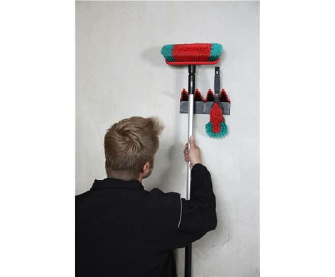 Vikan Transport Handborstel 320mm Zachte Gespleten Vezel Rood/Groen