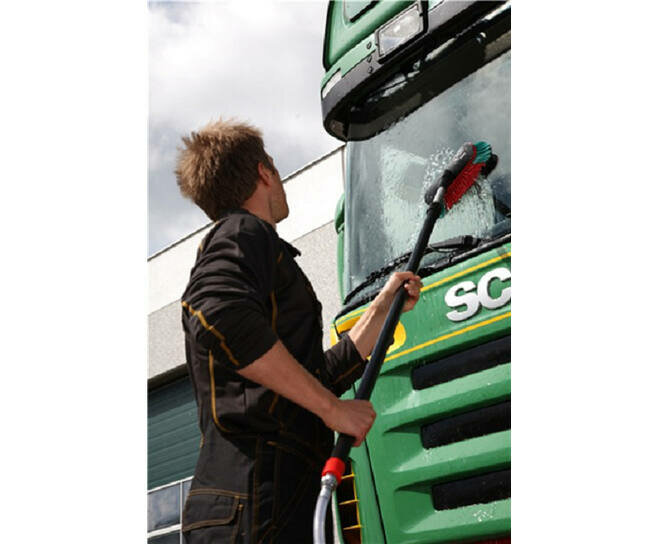 Vikan Transport Waterdoorlatende Wasborstel 370mm Rood/Groen