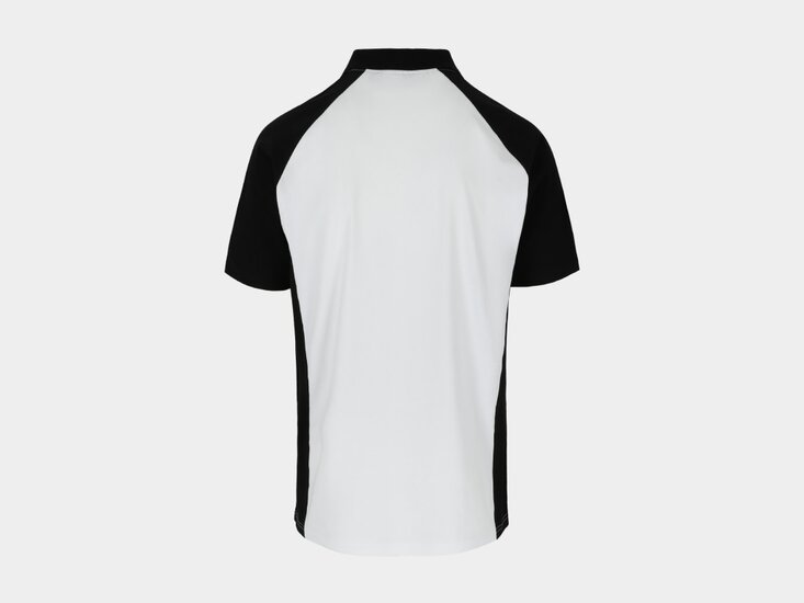 Herock BRABO Tweekleurig polo met korte mouwen Wit/Zwart