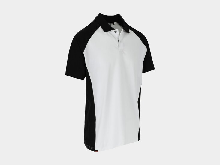 Herock BRABO Tweekleurig polo met korte mouwen Wit/Zwart