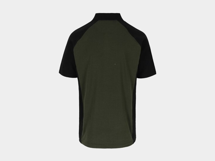 Herock BRABO Tweekleurig polo met korte mouwen Donker Kaki/Zwart