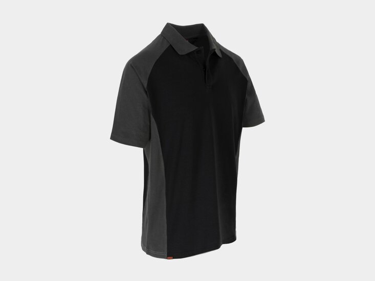 Herock BRABO Tweekleurig polo met korte mouwen Zwart/Antraciet