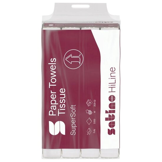 Satino HiLine Handdoekjes W-vouw small 20,6x 32cm cellulose ds. 3000 st. PT2