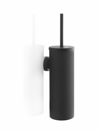 Black Satino toiletborstelgarnituur Zwart