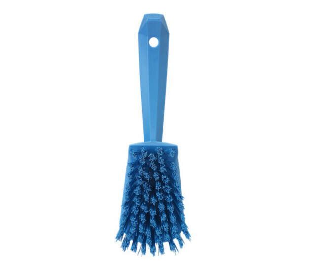 Vikan Harde Afwasborstel Met Korte Steel 270mm Blauw