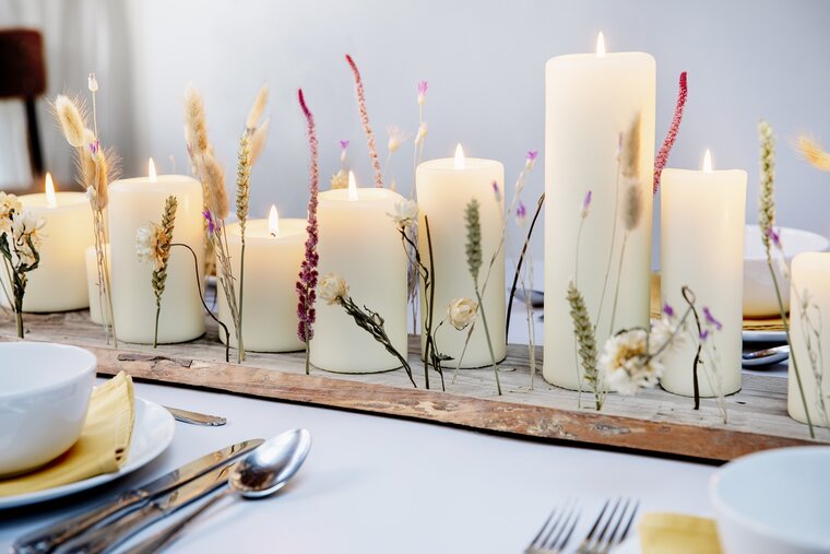 Bolsius Stompkaarsen 170/68 Ivoor tray 12 stuks 62 Branduren