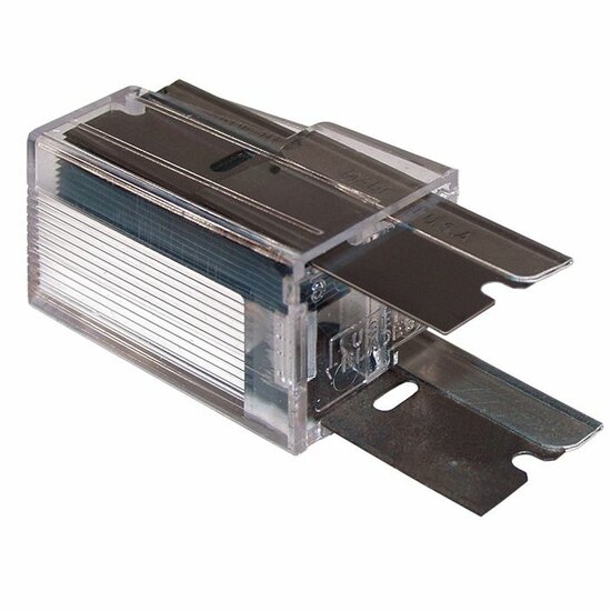 Unger Carbonstaal Glasschrapermessen 4 cm &ndash; 10 messen in houder