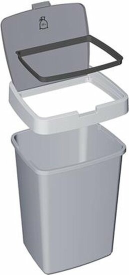 Sunware Delta prullenbak klep 25L grijs
