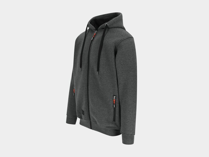 Herock OTIS Sweater met Kap Donker Heather Grijs