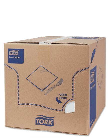 Tork Lunchservet  2-Laags Wit 1/4 vouw, 10x200st, 2.000st/doos