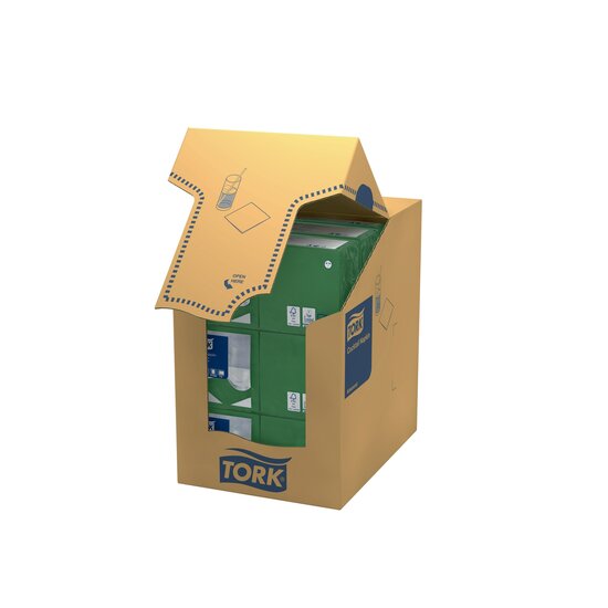 Tork Cocktailservet  2-Laags Donkergroen 1/4 vouw, 12x200st, 2.400st/doos
