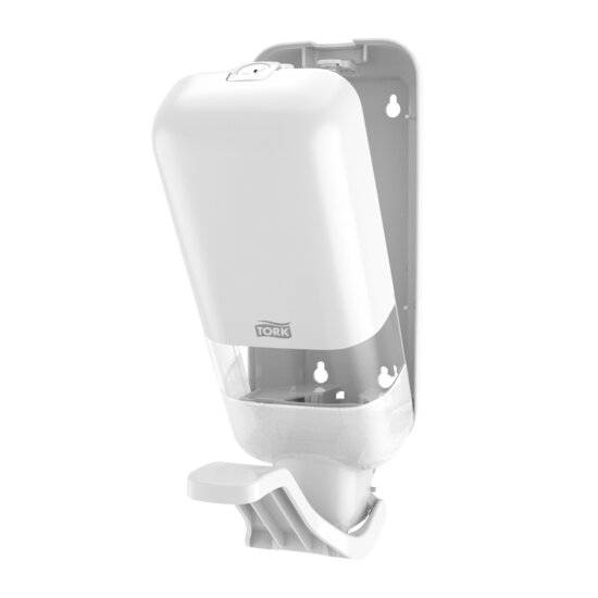 Tork Zeep en Handdesinfectie Dispenser S4 met armbeugel kunststof Wit