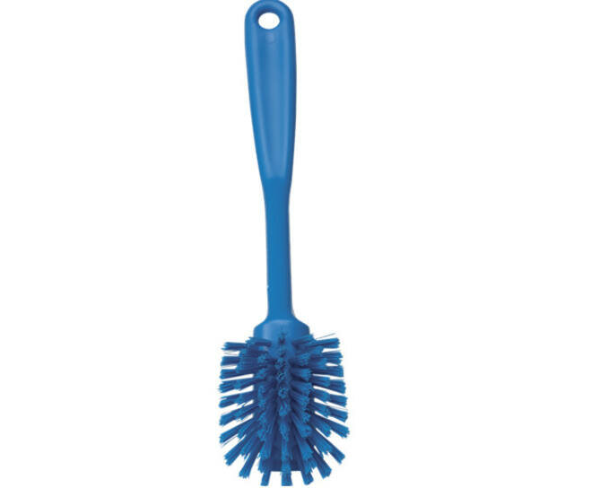 Vikan Medium Vaatborstel Met Schraabrand 280mm Blauw