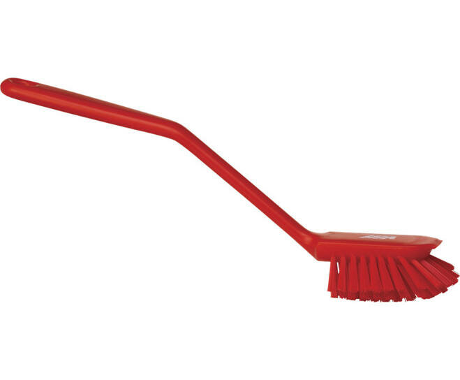 Vikan Medium Vaatborstel Met Schraabrand 280mm Rood