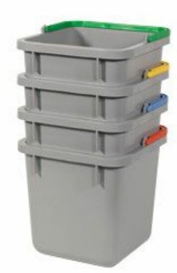 Numatic Grijze emmer 6 liter met rode hendel t.b.v. MM, SM &amp; EM