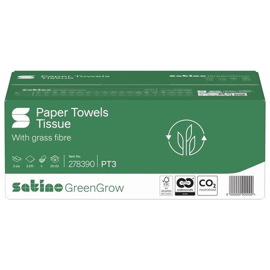 Satino GreenGrow Handdoekjes 25 x 23 cm Interfold V-vouw PT3