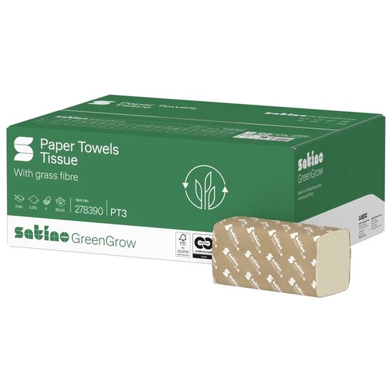 Satino GreenGrow Handdoekjes 25 x 23 cm Interfold V-vouw PT3