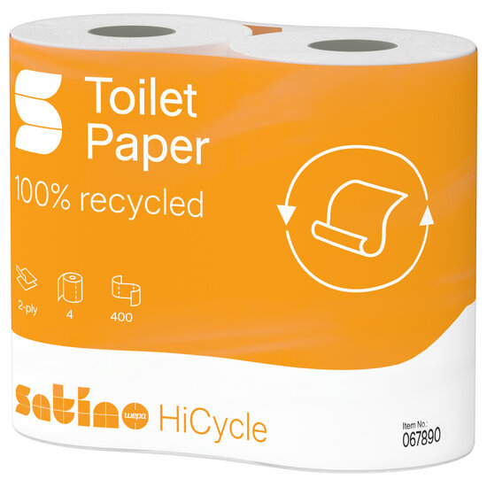 Satino HiCycle Toiletpapier 4x200 2-laags &ndash; verpakking 64 rollen