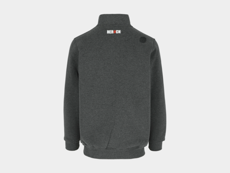 Herock OTAR Sweater met Kraag Donker Heather Grijs