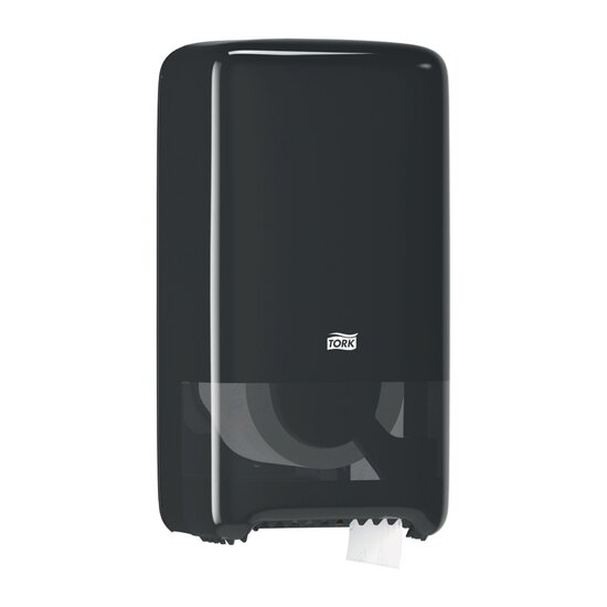Tork Twin Mid-size Toiletpapier Dispenser Zwart Elevation-Line T6