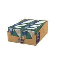 Tork Linstyle Servet Premium 1-Laags Donkergroen 1/4 vouw, 12x50st, 600st/doos