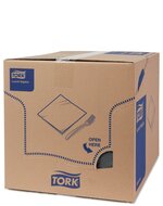 Tork Soft Lunchservet  3-Laags Zwart 1/4 vouw, 10x150st, 1.500st/doos