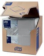 Tork Soft Lunchservet  3-Laags Grijs 1/4 vouw, 10x150st, 1.500st/doos