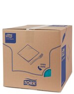 Tork Soft Lunchservet  3-Laags Blauwgroen 1/4 vouw, 10x150st, 1.500st/doos