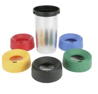 Vileda Iris Round afvalbak 50l RVS look (excl. deksels)