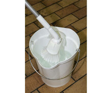 Vikan Hoekverstelbare Zachte  Borstel Met Watertoevoer Wit