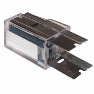 Unger Carbonstaal glasschrapermessen 4cm - 10 messen in houder