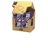 Tork Soft Dinnerservet Advanced 3-Laags Paars 1/4 vouw 12x100st, 1.200st/doos