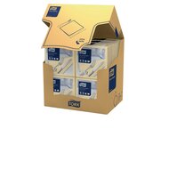Tork Soft Dinnerservet Advanced 3-Laags Zand 12x100st, 1.200st/doos 1/4 vouw  