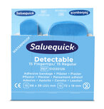 Cederroth Salvequick Blue Detectable Pleisters Vingertop/Normaal 5x30 stuks Cederroth Salvequick Blue Detectable Pleisters Vingertop/Normaal 5x30 stuks