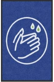 Deurmat: Handen wassen 85x115 cm Deurmat: Handen wassen 85x115 cm