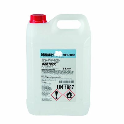 Densept Alcohol vloeibaar Dun 70%, can 5 lt.